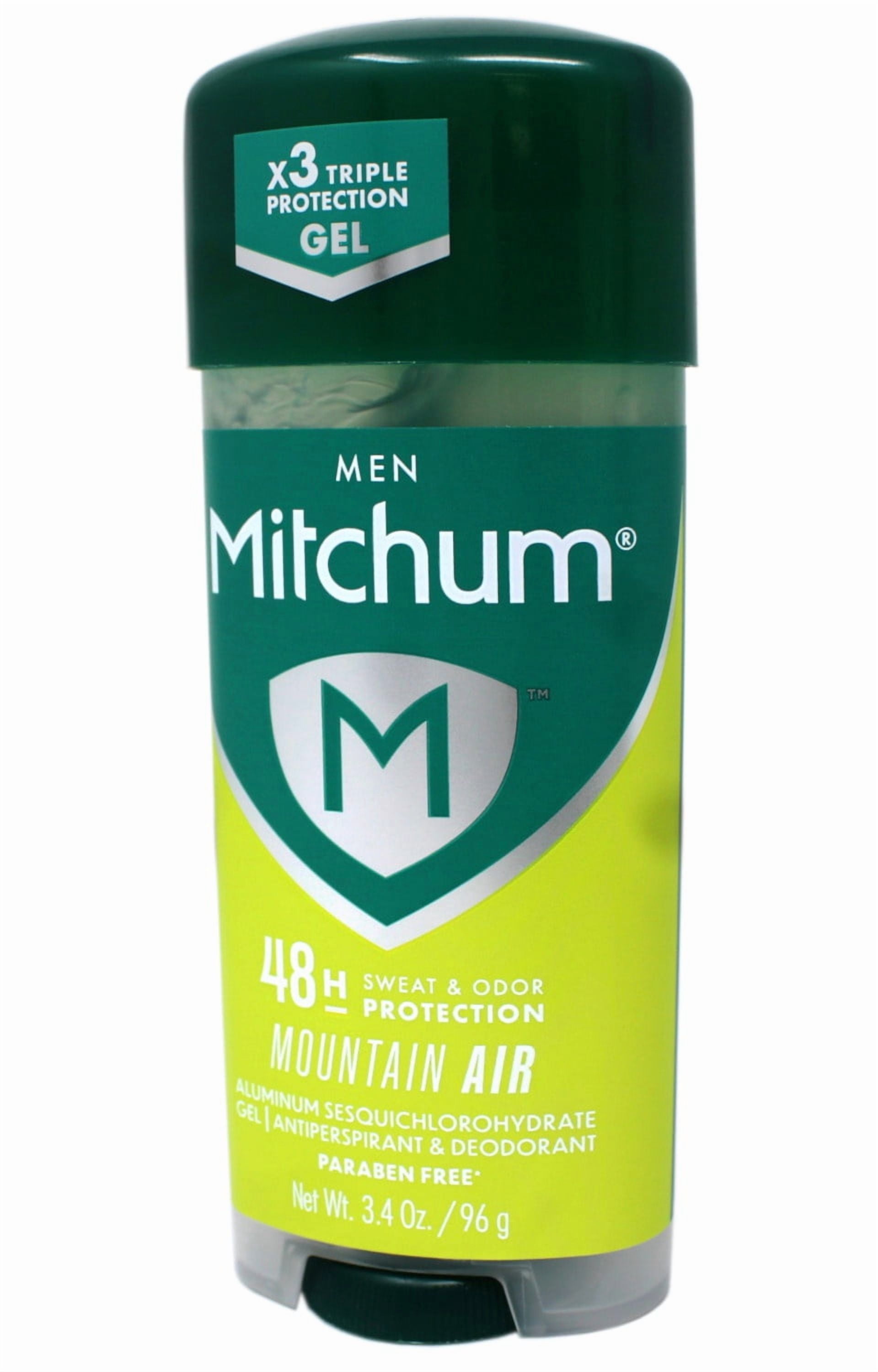 Mitchum Men’s Triple Odor Protection Antiperspirant & Deodorant Gel, Mountain Air, 48HR Protection, 3.4 oz - 6 Pack
