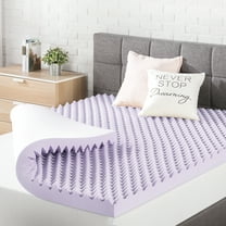 Best Price Mattress 3" Memory Foam Egg Crate Mattress Topper with Lavender Infusion, Queen