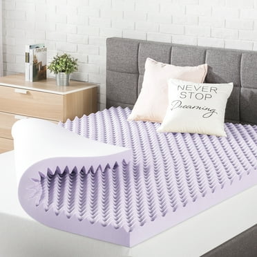 Best Price Mattress 3" Memory Foam Egg Crate Mattress Topper with Lavender Infusion, Queen
