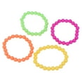 thumbnail image 4 of IFANLANDOR 4 Pcs Bracelets en Perles Néon pour Filles Accessoire de Déguisement Perles Rondes Design en Couleurs Assorties Mode Rétro, 4 of 7