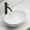 White-Bowl, variant on Bathroom Vessel Sink,Small Sink Above Counter,White Porcelain Ceramic,Bathroom Vanity Sink,Oval