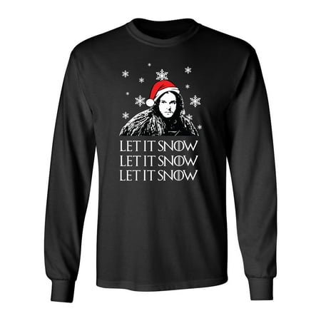 Game of Thrones Jon Snow Shirt Let It Snow Christmas Mens & Youth Long T-Shirt