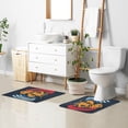 thumbnail image 6 of Yayeee Bath Rug for Bathroom Floor Non Slip Contour Fluffy Soft Absorbent Mat, 20"x24", Blue Dog Artist, 6 of 7