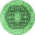 thumbnail image 1 of Ahgly Company Indoor Round Persian Emerald Green Traditional Area Rugs, 4' Round, 1 of 4