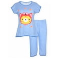 thumbnail image 3 of JEFFRICO Pajamas For Women Capri Set Sleepwear Soft Pajamas Short Sleeve Pajama Sleepshirt With Capri Pants, 3 of 7