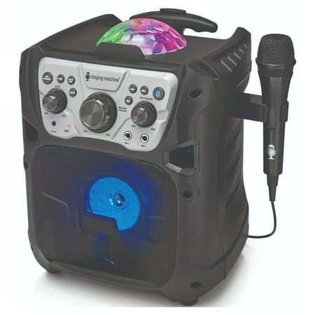 Singing Machine Fiesta Go with Multi-colored LED lights, SML640, Black