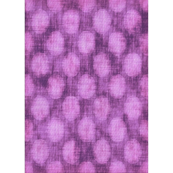 Ahgly Company Machine Washable Indoor Rectangle Transitional Orchid Purple Area Rugs, 7' x 10'