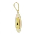 thumbnail image 2 of 14k Tricolor Gold, Small Virgin Mary Religious Pendant Oval Charm 13mm with 20" Dainty Neck Chain, 2 of 8