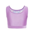 thumbnail image 4 of YiZYiF Kids Girls Athletic Crop Tank Top Shiny Metallic Printed Patchwork Jazz Street Hip Hop Lavender 14, 4 of 7