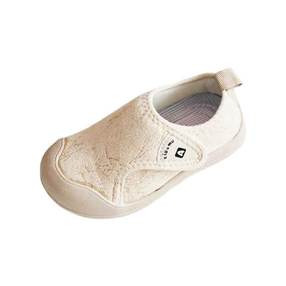 eileial Toddler Boys Girls Sneaker Slip on Shoes Kids Lightweight Breathable Walking Shoes,Beige 10