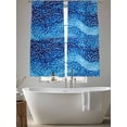 thumbnail image 5 of Abstract Sheer Curtains 72 Inches Long 2 Panels Blue Watercolor Wave White Point Light Filtering Semi Sheer Window Curtains Drapes for Bedroom Living Room 52"x72", 5 of 7