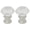 Crystal with Brushed Steel Base, variant on Urbanest Crystal Duchess Lamp Finial – 1-5/16 Inch Tall, Brushed Steel Base– Decorative Lamp Shade Finial for Table & Floor Lamps- 1 Piece