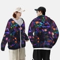 thumbnail image 4 of Daiia Glowing Chameleon Fantasy Art UPF 50+ Sun Protection Hoodie Jacket Lightweight Long Sleeve Sun Shirt for Women Men with Pocket Hiking Outdoor-XX-Large, 4 of 7