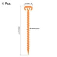 thumbnail image 2 of Uxcell 28cm/11 Inch Spiral Plastic Camping Tent Stakes Pegs Orange 4 Pack, 2 of 4