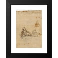 thumbnail image 2 of Leonardo da Vinci 13x18 Black Modern Framed Museum Art Print Titled - Studies for the Christ Child with a Lamb (1503-1506), 2 of 5