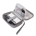thumbnail image 4 of Universal Small Electronic Accessories Carrying Bag for Cables Adapter USB Sticks Leads Memory Cards, Grey, 4 of 5
