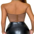 thumbnail image 3 of MesaSe Women Bustier Tube Tops See Through Embroidery Flower Off-Shoulder Tank Party Street Backless Crop Tops, 3 of 6
