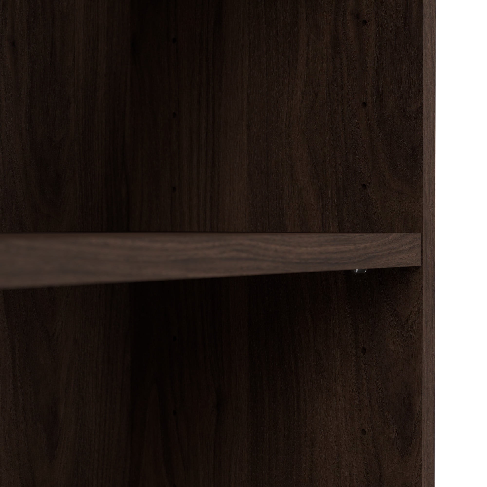 Universal Small 2 Shelf Bookcase Set in Black Walnut - Engineered Wood