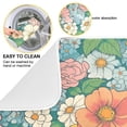 thumbnail image 3 of Yayeee Dish Drying Mat for Kitchen Counter Ultra Absorbent Easy Clean Pad 18x16", Floral Pattern, 3 of 7