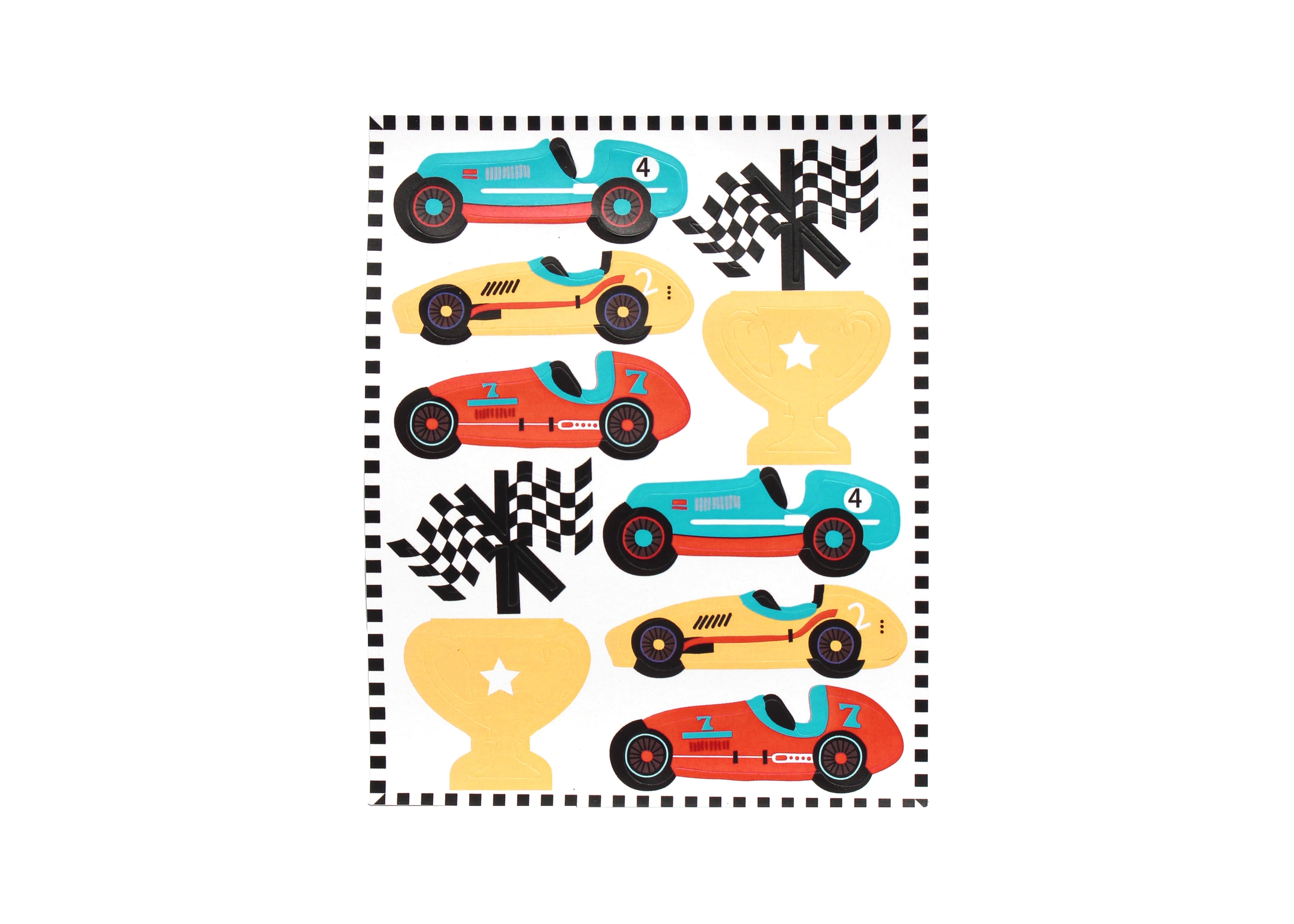 Vintage Race Car Stickers