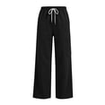 thumbnail image 5 of HomeDM Men's Wide Leg Sweatpants Drawstring Open Bottom Joggers with Pockets Casual Athletic Pants for Gym Workout, 5 of 7