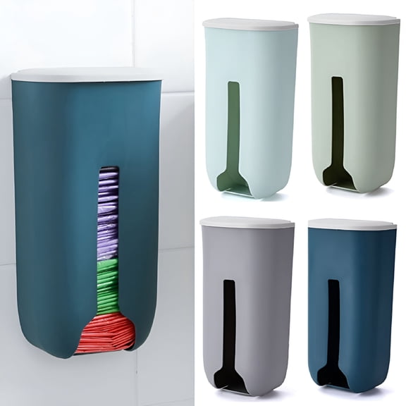 ACDANC Grocery Bag Storage Holder Wall Mounted Garbage Bags Dispenser, Bags Storage for Plastic Bag, Anti-Fingerprints Trash Bags Dispenser for Kitchen Home