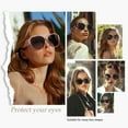 thumbnail image 6 of TINHAO Polarized Sunglasses Over Glasses, Wrap Around Cat Eye Sun Glasses Fit Go Over Shades for Driving, 6 of 7