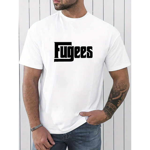 Camiseta de manga corta con cuello redondo y estampado de Fugees para hombre, ideal para vacaciones de primavera y verano. Ideal para adultos, hombres, mujeres, adolescentes y jóvenes.