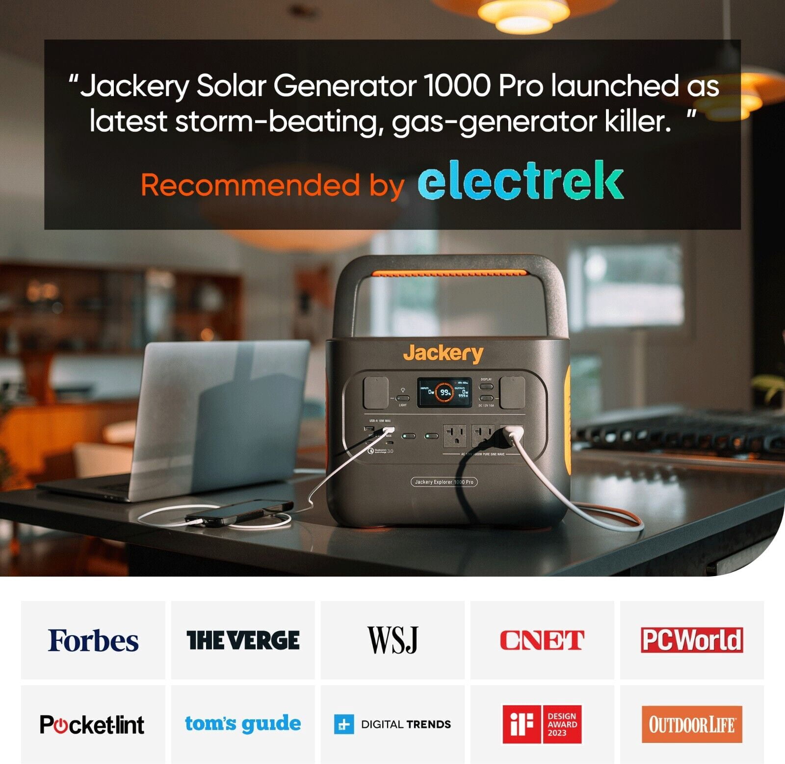 Restored Jackery Explorer 1000 Pro Portable Power Station, 1002Wh, (Refurbished)