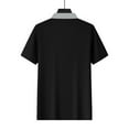 thumbnail image 4 of Afdoent Men Shirts For Short Sleeve Zipper Down Collar Gradient Tees Dressy Casual Business Work Shirt Summer Tops Mens Shirts, 4 of 8