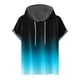 thumbnail image 1 of Mens Casual Shorts Digital Gradación Impresión Pullover Fitness Deportes Camiseta con Capucha, Blusa de Cuello Redondo de Poliéster para Al Aire Libre, Diario Y Todo, 1 of 4