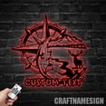 thumbnail image 2 of Craftnamesign Custom Nature Mountain Forest Metal Wall Art LED Light, Compass Large Adventure Sign, 2 of 5