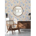 thumbnail image 4 of NuWallpaper Blue & Orange Mira Peel & Stick Wallpaper, 4 of 9