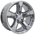 thumbnail image 3 of OE Wheels DG56 20 Inch Rims and Tires Fit Ram 1500 Style 5x139.7 20x9 Chrome - Hollander 2267 - Dueler H/L Alenza 275/55-20 (Set of 4), 3 of 5