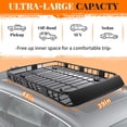 thumbnail image 4 of KOJEM Upgrade New Roof Rack Cargo Basket w/Extension, Electrophoresis 250LBS Weight Capacity,Top Luggage Storage Holder Basket,Universal Car SUV Roof Top for Travel, 4 of 18