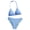 Blue, variant on Girls Swimsuits Size 10-12 Ruffle Bikini Top Drawstring Tankini Sets 2pcs Cut Out Ruffle Bathing Suit