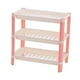 thumbnail image 3 of Rack de almacenamiento de mesa Organizador doméstico 3 estantes de las neumáticos Display de mesa Desarrollo de la estantería para el dormitorio de la Rosa, 3 of 8
