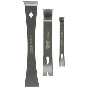 HART 3-Piece Pry Bar Set, Fully Forged Steel, Beveled Nail Pull