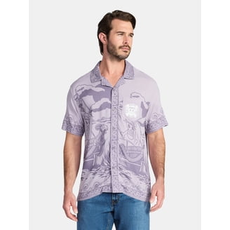One Piece Men's and Big Men's Graphic Button-Up Shirt, Sizes XS
