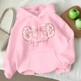 thumbnail image 1 of Sudadera con capucha para niña, con estampado de color, manga larga, informal, deportiva, con capucha, manga larga, sudadera con capucha, top con inserciones en los hombros, blusa de poliéster para ni, 1 of 7