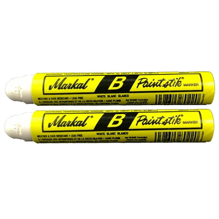 Two Markal B White Tire Chalk Paint Stick Crayon Surface Markers Graffiti