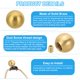 thumbnail image 4 of Uxcell 1" Remates de lámpara de bola de latón 2 juegos de tapa de sombra de lámpara, tuerca de tornillo para decoración de iluminación de muebles, 4 of 7
