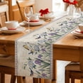 thumbnail image 5 of Spring Flowers Table Runner 108 Inches, Vintage Floral Leaves Birds Pastoral Botanical Bed Runner Dresser Scarves Tabletop for Indoor Outdoor Parties/Ceremony/Banquet, 13"x 108", 5 of 8