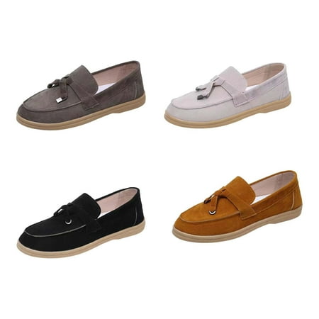 

kakina CMSX Sandals for Women Casual Plus Size Shallow Mouth Peas Shoes Women s Foreign Trade European And American Fashion Shoes Gray 6