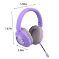 thumbnail image 3 of RBCKVXZ Gaming Headset, Wired Headphones, Computer Laptops, Wireless Earphones, Eating Chickens, Listening to Sound, LED Lights, Birthday Gifts, Purple, 3 of 7