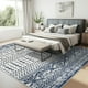 thumbnail image 4 of Alfombra Art&Tuft Moroccan, 122 x 183 cm, lavable, antideslizante, azul, 4 of 6