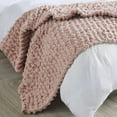 thumbnail image 4 of Madison Park Chenille Chunky Knit Handmade Throw, 50" W x 60" L Blush, 4 of 5