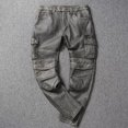 thumbnail image 3 of Pantalones de cuero retro para hombre, para montar en motocicleta, con cabeza de piel de becerro engrosada, se puede instalar con equipo de protección, 3 of 5