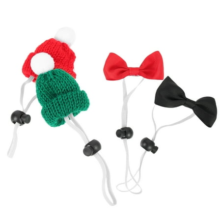 ULTNICE 1 Set of Mini Pet Hats Knitted Small Animals Hats Red Decorative Parties