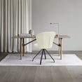 thumbnail image 2 of Swivel Office Chair, PU Leather Upholstered Desk Chair , Modern Accent Chair Side Chairs, Armless Vanity Chair Dining Chair for Dining Room Living Room Bedroom, Milk White, 2 of 7